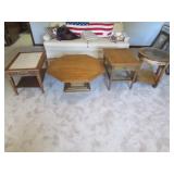 coffee table & 3 end tables