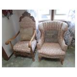 2 antique style chairs