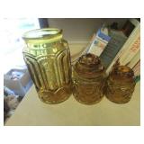 3 moon & stars canisters ( 1 has no lid)