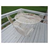 metal patio table w/4 chairs