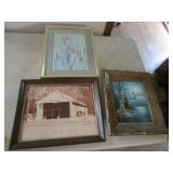 3 wall pictures incl:potters bridge noblesville