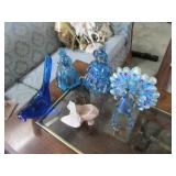peacock,glass bird & ladies