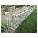 white iron fence