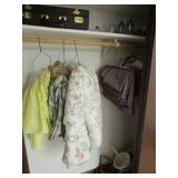 all linens & items in closet