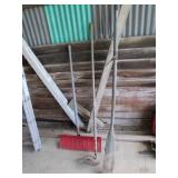 shovel,hoe & wood oar