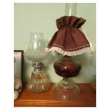 2 oil lamps