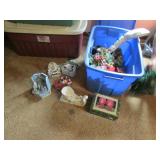 blue tote & all christmas decorations