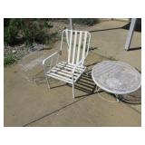 metal end table,rack & chair