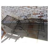 black metal lounger