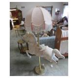 carousel horse w/stand