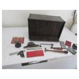 wooden machinest toolbox & all machinest tools