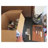 box of utencils & knives