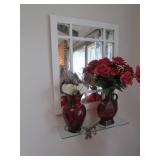 wall hanging & picture,red glassware