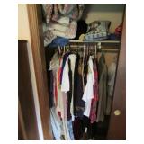 all clothes & bedding in closet