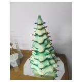 plastic lighted christmas tree