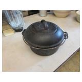 cast iron pot w/lid