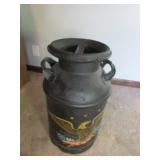 black milkcan w/eagle on front