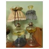 2 oil lamps