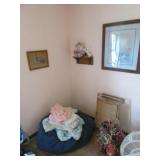 wall pictures,bedding,table,bed tray & items