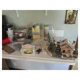 christmas village,schwans toy truck & items