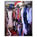 closet full of ladies clothes,shoes,ties & items