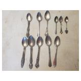 11 sterling silver spoons