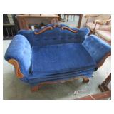 blue antique style sofa