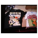 fred flintstone purdue t-shirt & garfield t-shirt