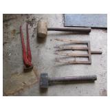 red pincers,mallets & fork head