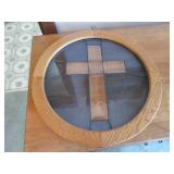 stained glass cross wall hanging