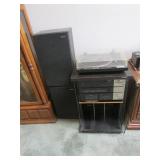pioneer stereo system w/4 speakers & record player