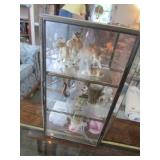 display case & figurines