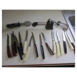 knives,ice cream scoop,pizza cutter & sharpener