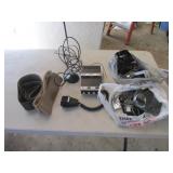 midland cb radio,phones,sandpaper & misc items