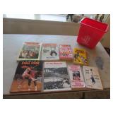 I.U. books & trashcan