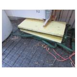 2 garden seats & plastic shutters