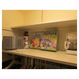 heater,kids games,coffee maker,snowman