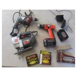 jig saw,cordless drill,electric drill,staples