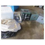 metal boxes,coffee maker,foam cooler,cover