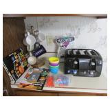 sunbeam toaster,mugs,books & items