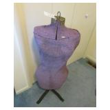 vintage adjustable dress form w/fabric cover