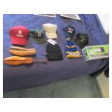 hats incl:valvoline,mailbox & wood shoe stretchers