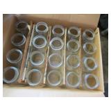box of canning jars & hanging item
