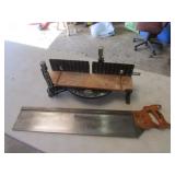 vintage stanley miterbox & saw