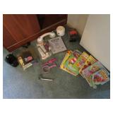 coloring books,elec. razor,gloves & items