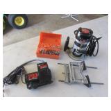 craftsman router,bits & air pump