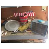 organizer w/contents,air hose,flags & items