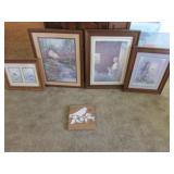 4 wall pictures & wall hanging