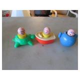3 vintage fisher price toys