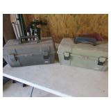 2 toolboxes w/some items incl;c-clamp